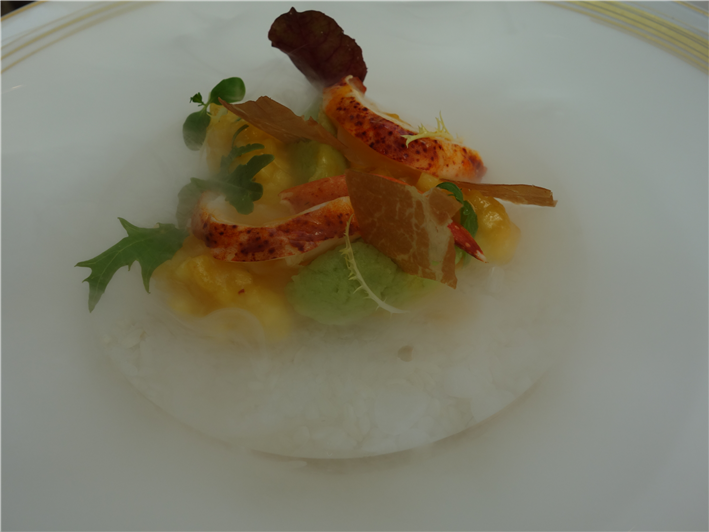 lobster salad with nectarine